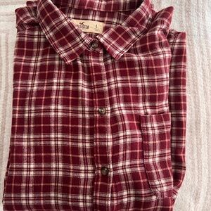Hollister Brushed Cotton Long-sleeve Button-Up